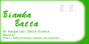 bianka batta business card